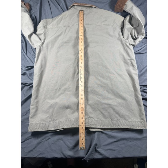 L.L.‎ Bean Original Field Chore Coat Mens XL Tan Cotton Canvas Corduroy Collar - Picture 6 of 7